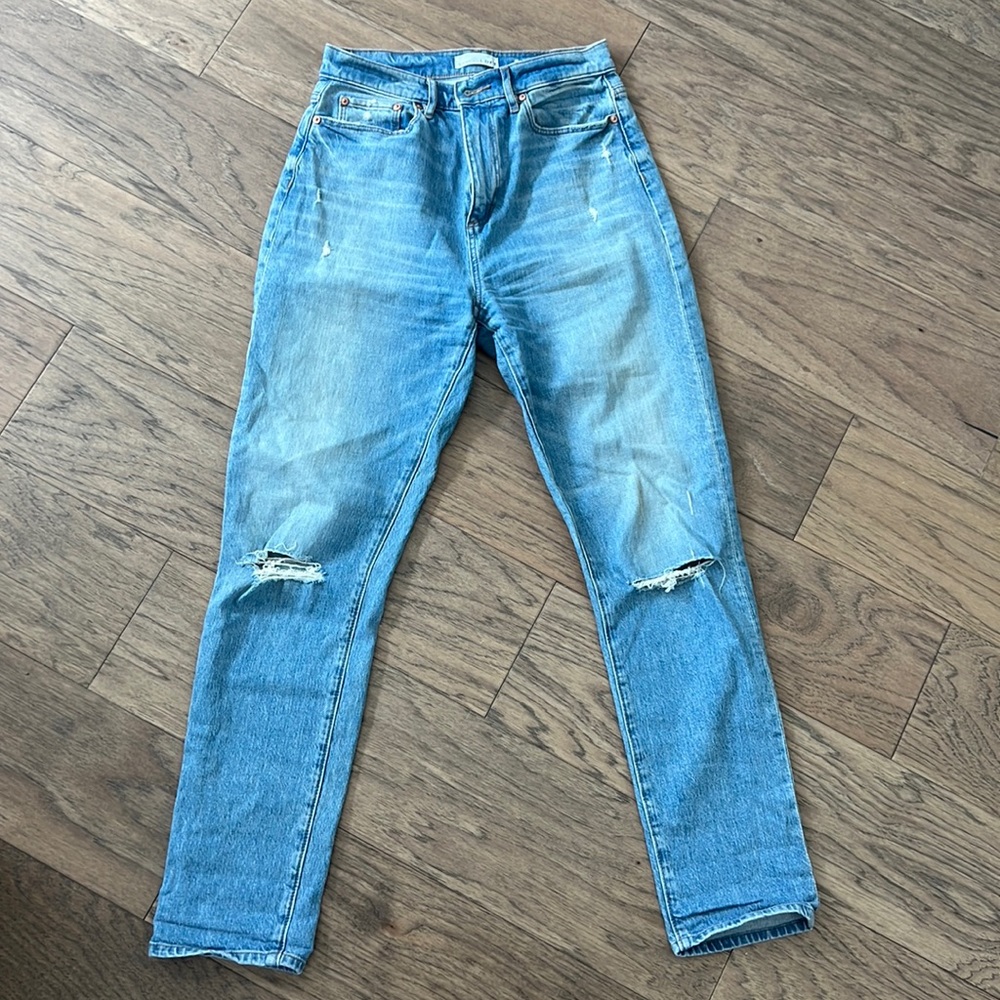 Loft high wasted boyfriend jeans size 0